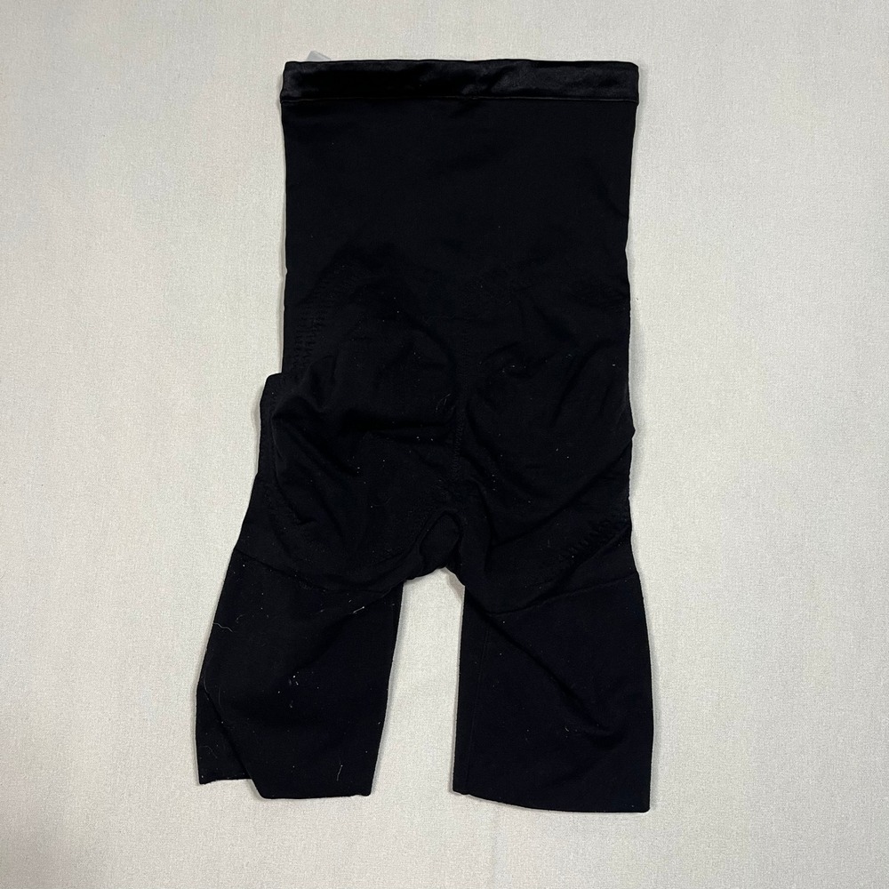 SPANX Women's Black Shapewear Shorts High Waist Smoothing Slimming Tummy Control - Picture 3 of 8